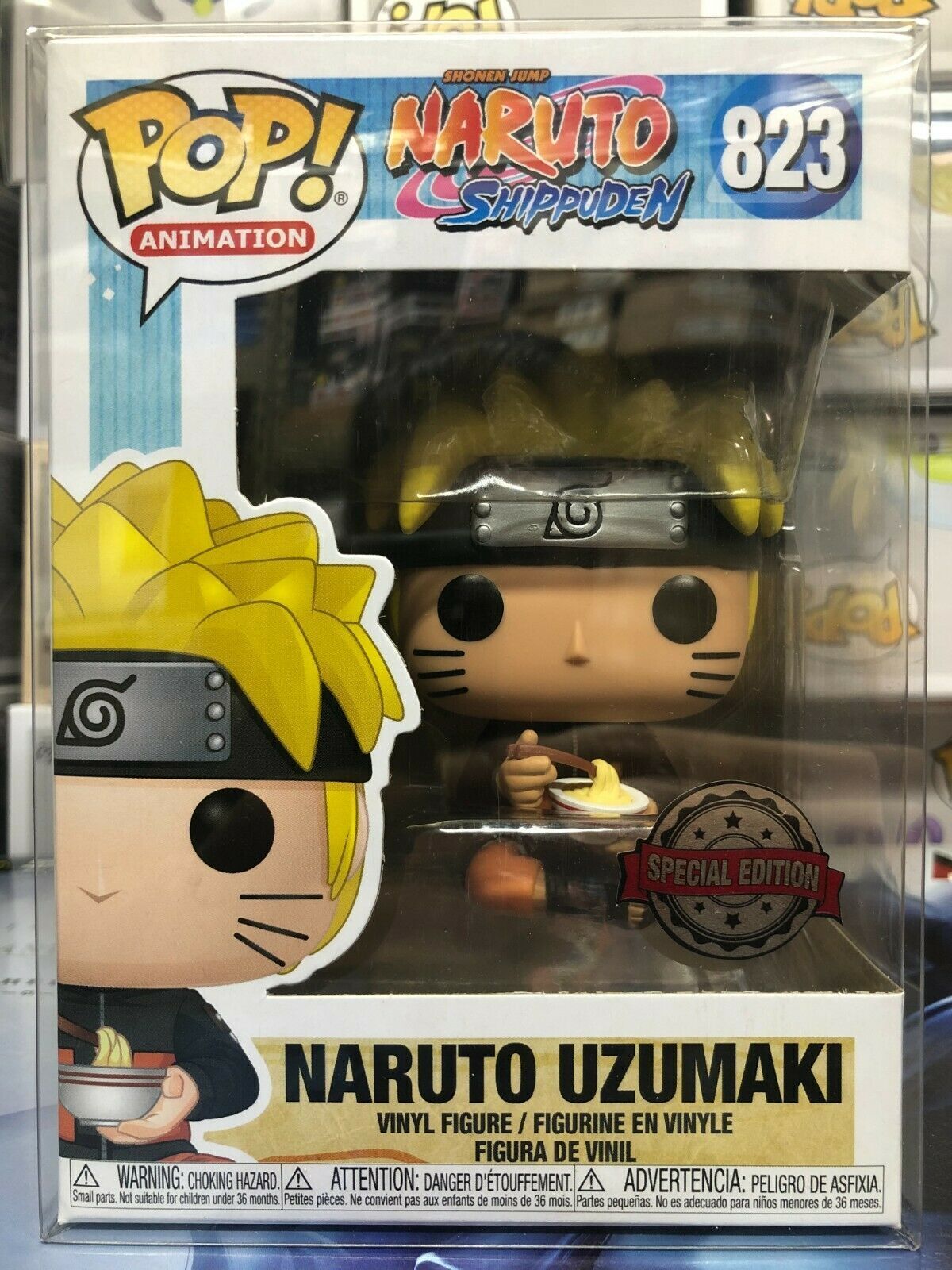 Naruto Shippuden Funko Pop Naruto Uzumaki Special Edition 823 NEW Eating Noodles 