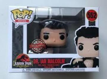 Funko Pop Movies Jurassic Park #552  Wounded Dr Ian Malcom Injured Exclusive 
