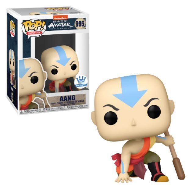 Funko Shop Exclusive Pop Avatar Last Airbender Aang Crouching #995 In Protector 