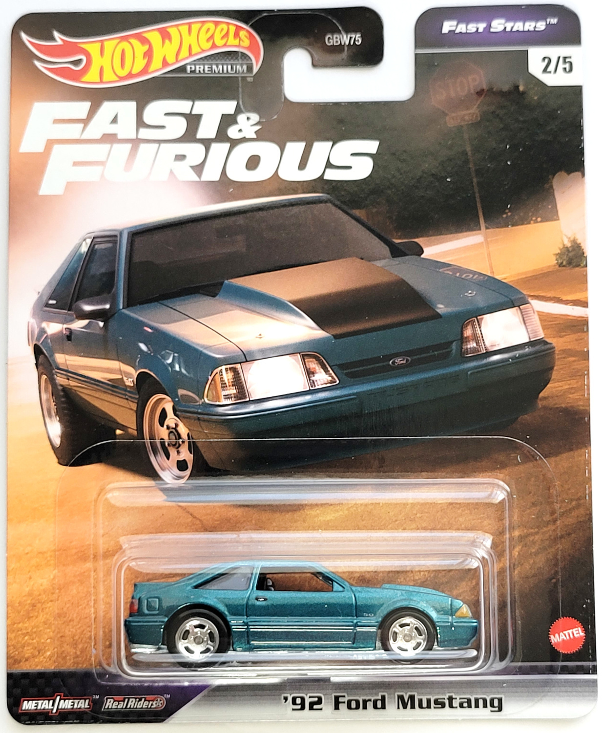1992 Ford Mustang Fast Stars Hot Wheels 2021 Fast & Furious Premium GRL72