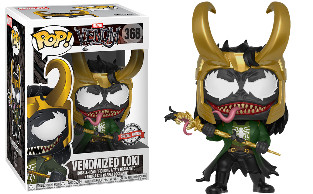 Funko Pop Vinyl Marvel Venomized Loki Black Panther Figure,With protective shell 