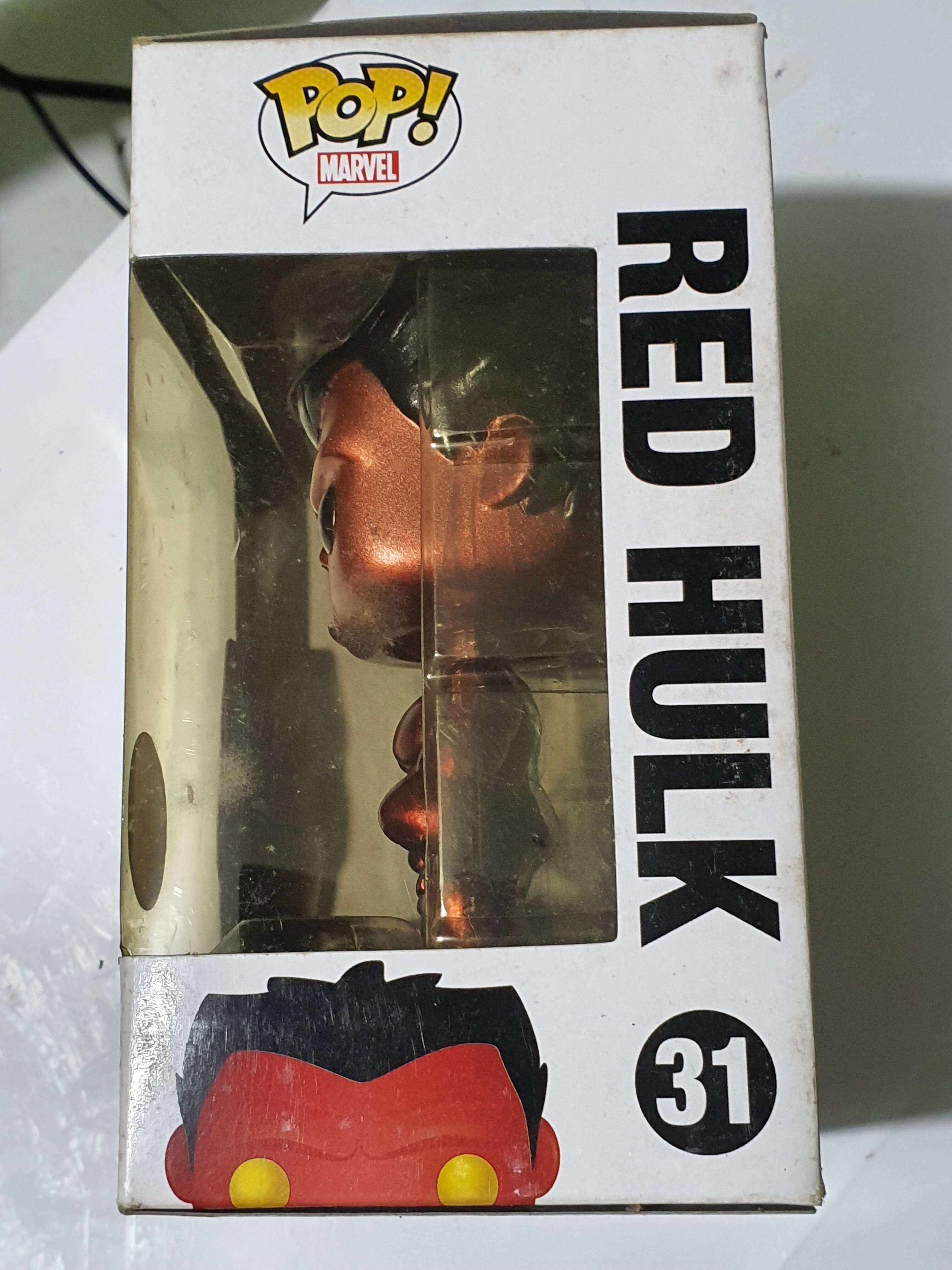 Red hulk metallic funko pop hot sale