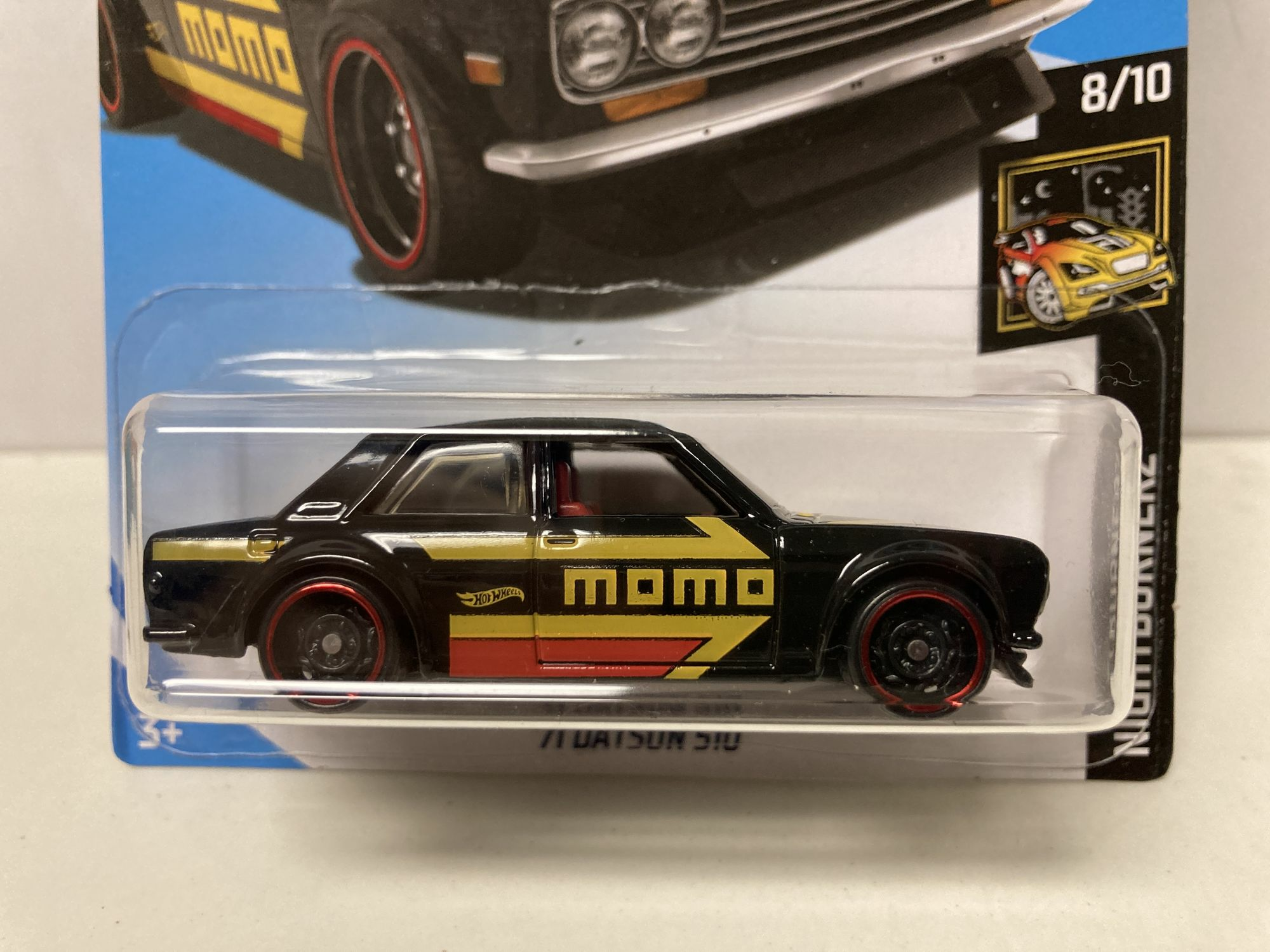 Hot Wheels Kmart exclusive black Momo â€˜71 Datsun 510 bluebird 