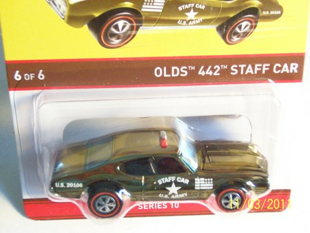 Hot wheels top army staff car