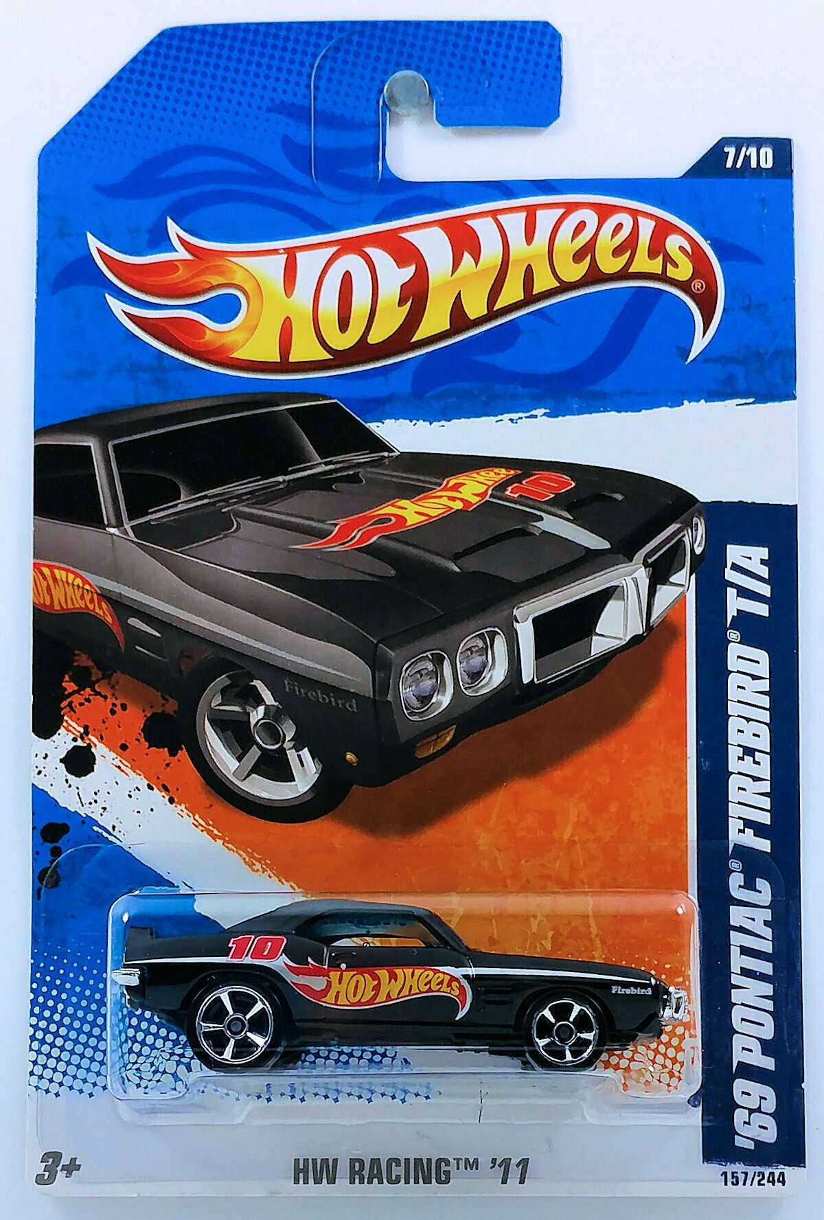 Hot Wheels 2011 HW Racing 69 Pontiac Firebird Black 157 244 Hot Wheels