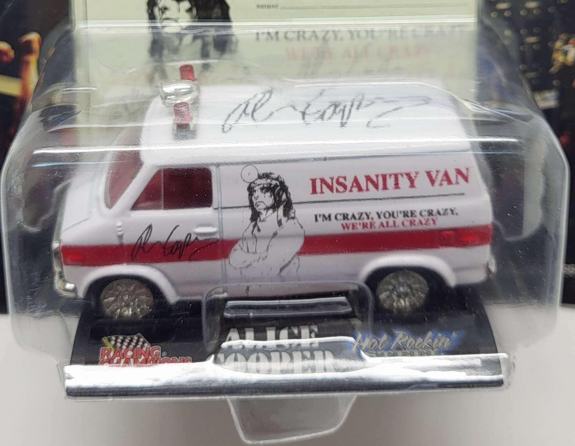 RACING CHAMPIONS★CHEVY VAN QUEEN★ミニカー Racing Champions 1999 Hot Rockin 1975 Chevy Van Alice Cooper