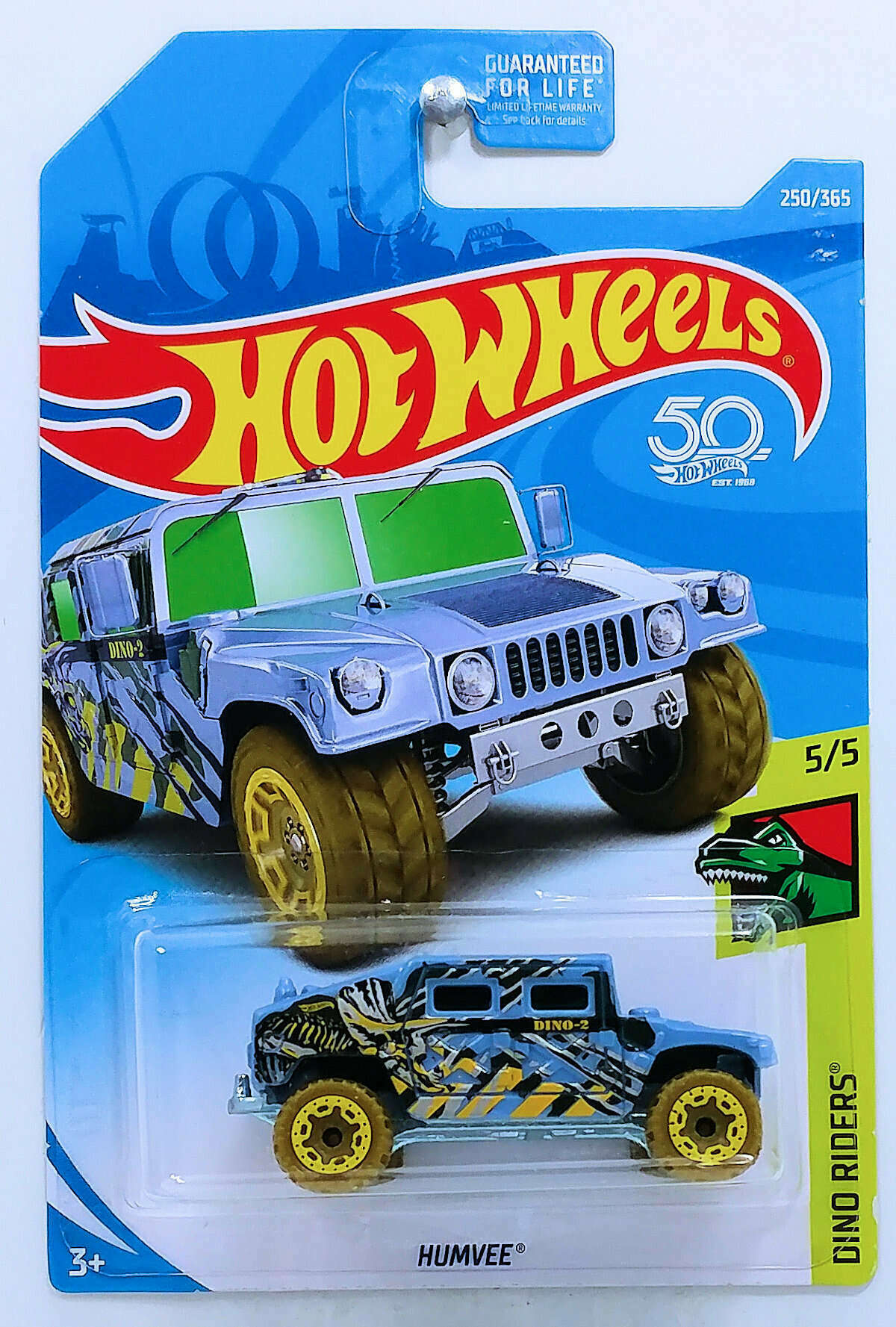 Hot Wheels 2018 Dino Riders Humvee Light Blue 250 365 The Toy