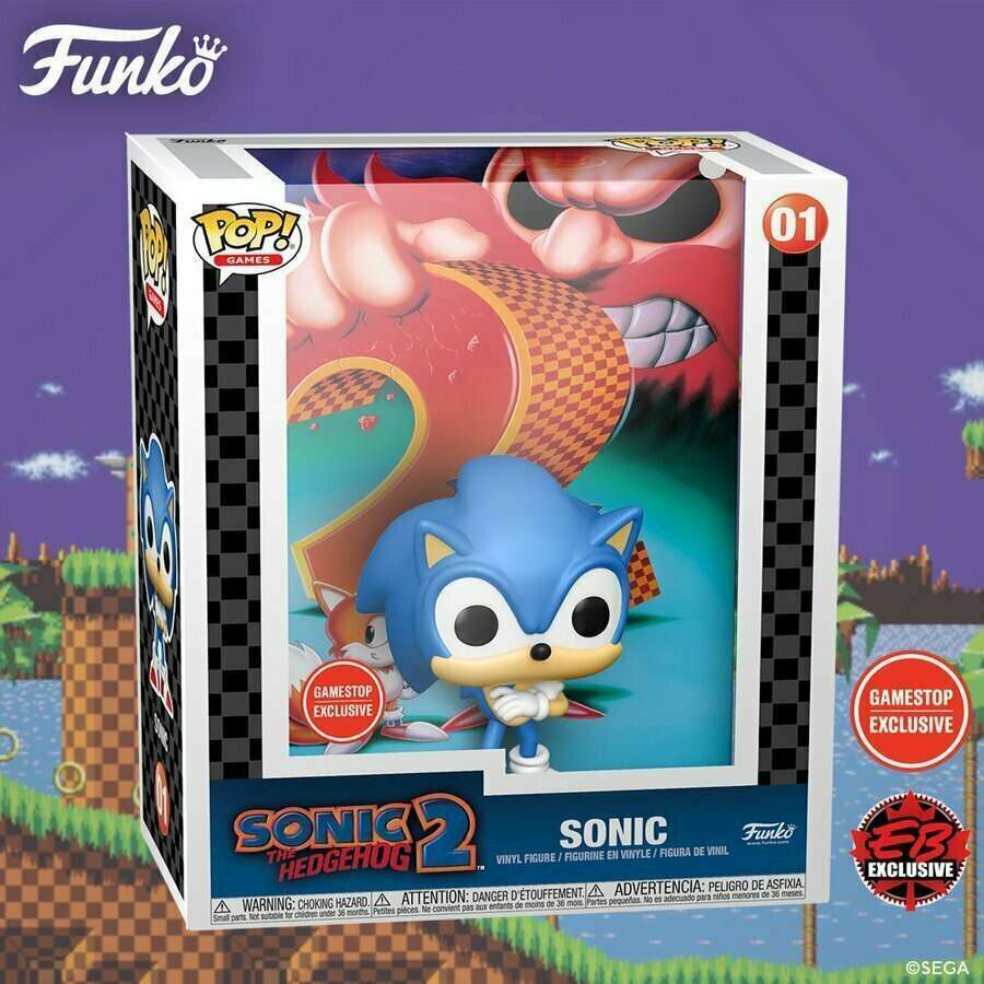 Funko Pop Game Cover Sonic the Hedgehog 2 Sonic Figure 1