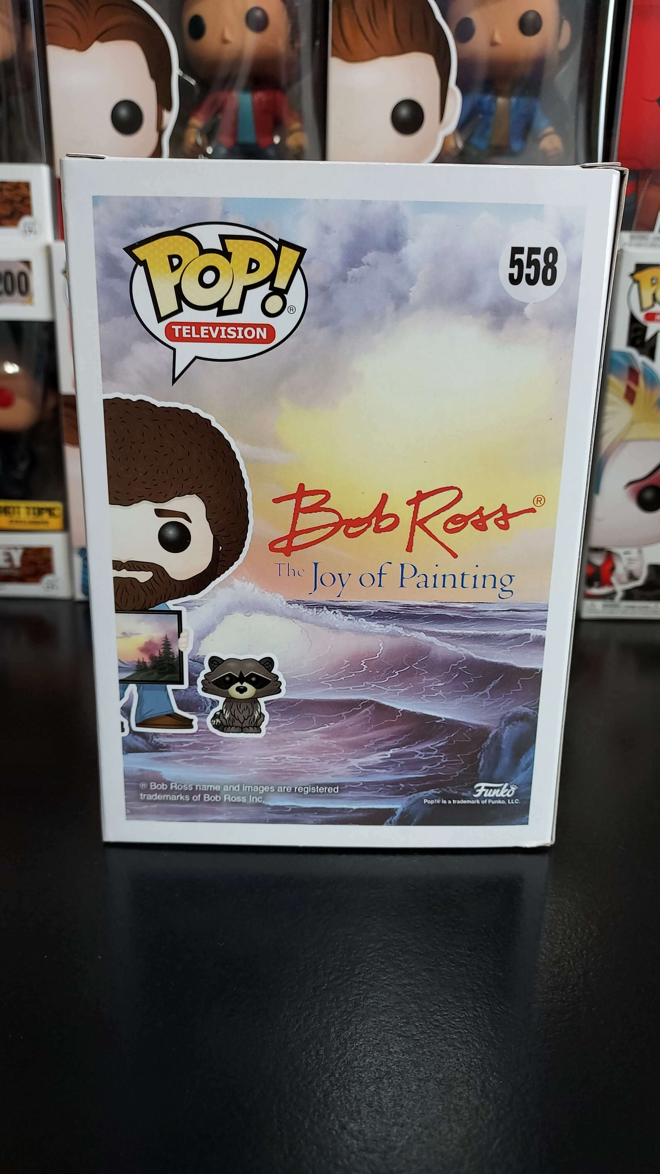 Bob ross with new arrivals raccoon pop
