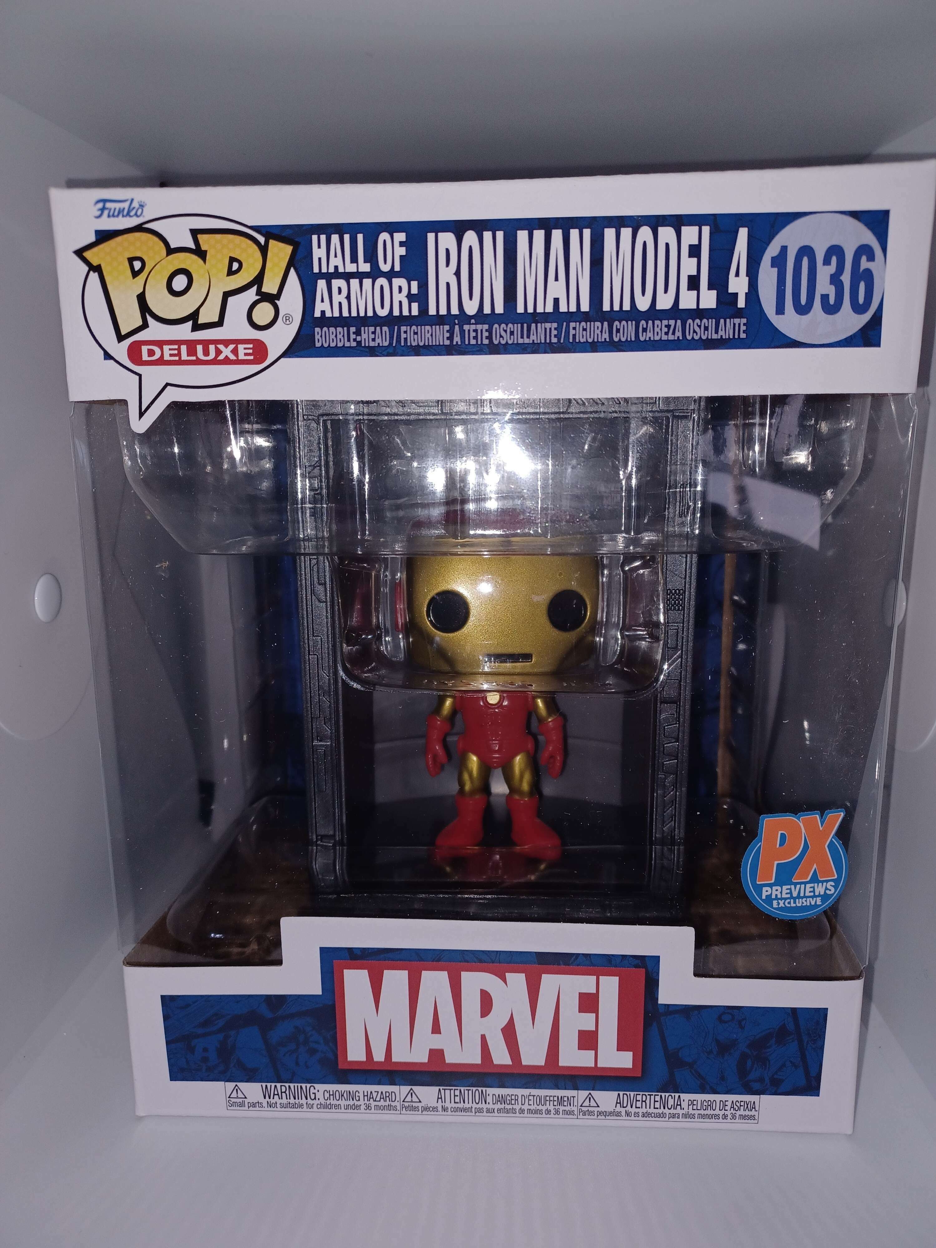 Funko POP! Deluxe: Hall of Armor: Iron Man Model 4 Bobblehead Vinyl Figure