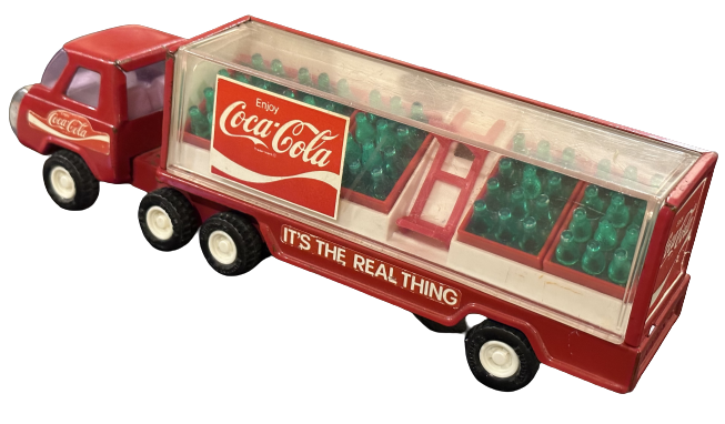 Coca cola toy semi truck best sale