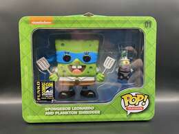 Funko Pop! Spongebob Leonardo and Plankton Shredder Ninja Turtles