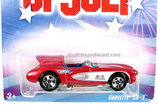 Hot Wheels 2008 Fourth Of July 1956 Corvette SR 2 hobbyDB