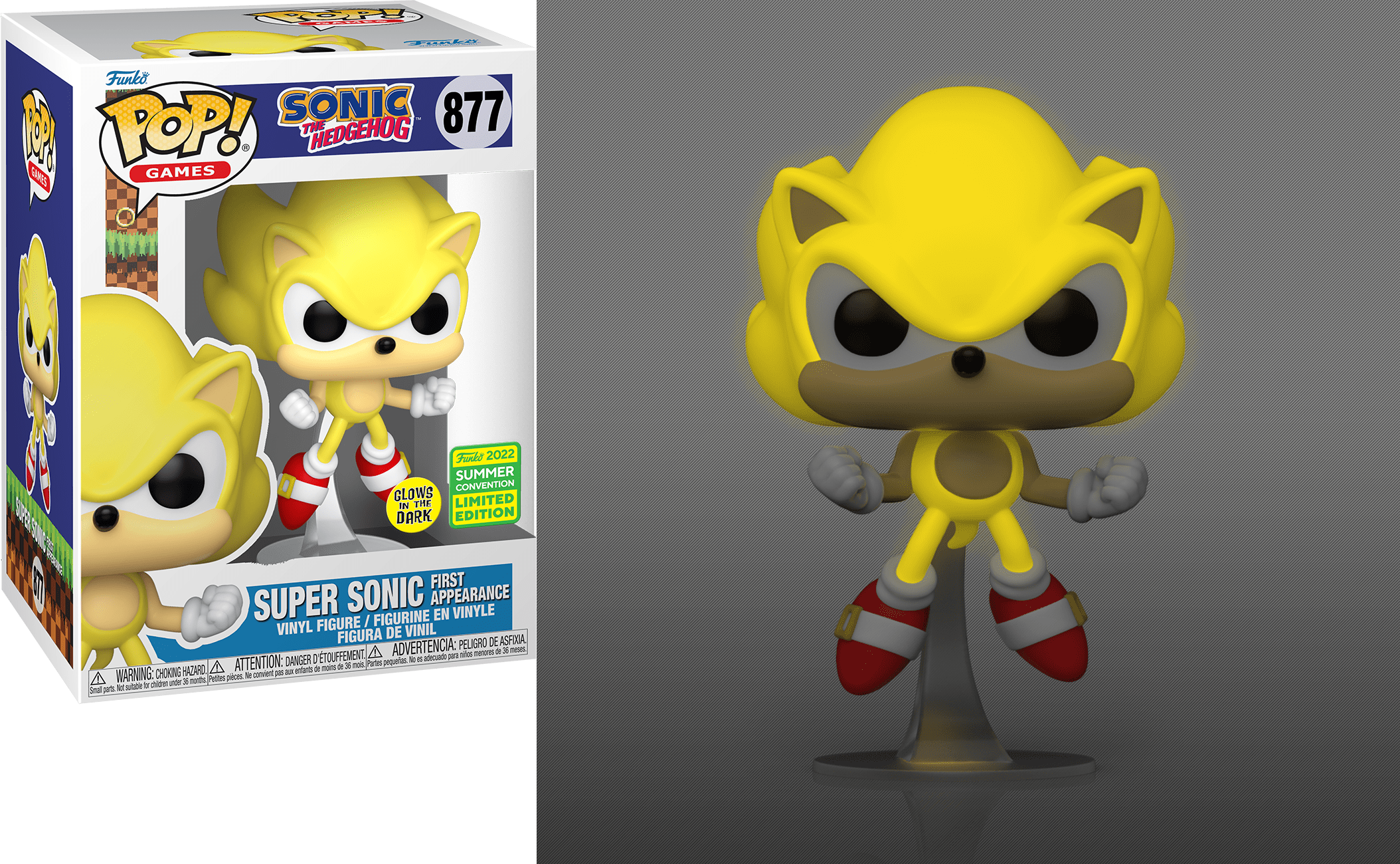 Funko Pop Sonic the Hedgehog Super Sonic primeira aparição exclusiva