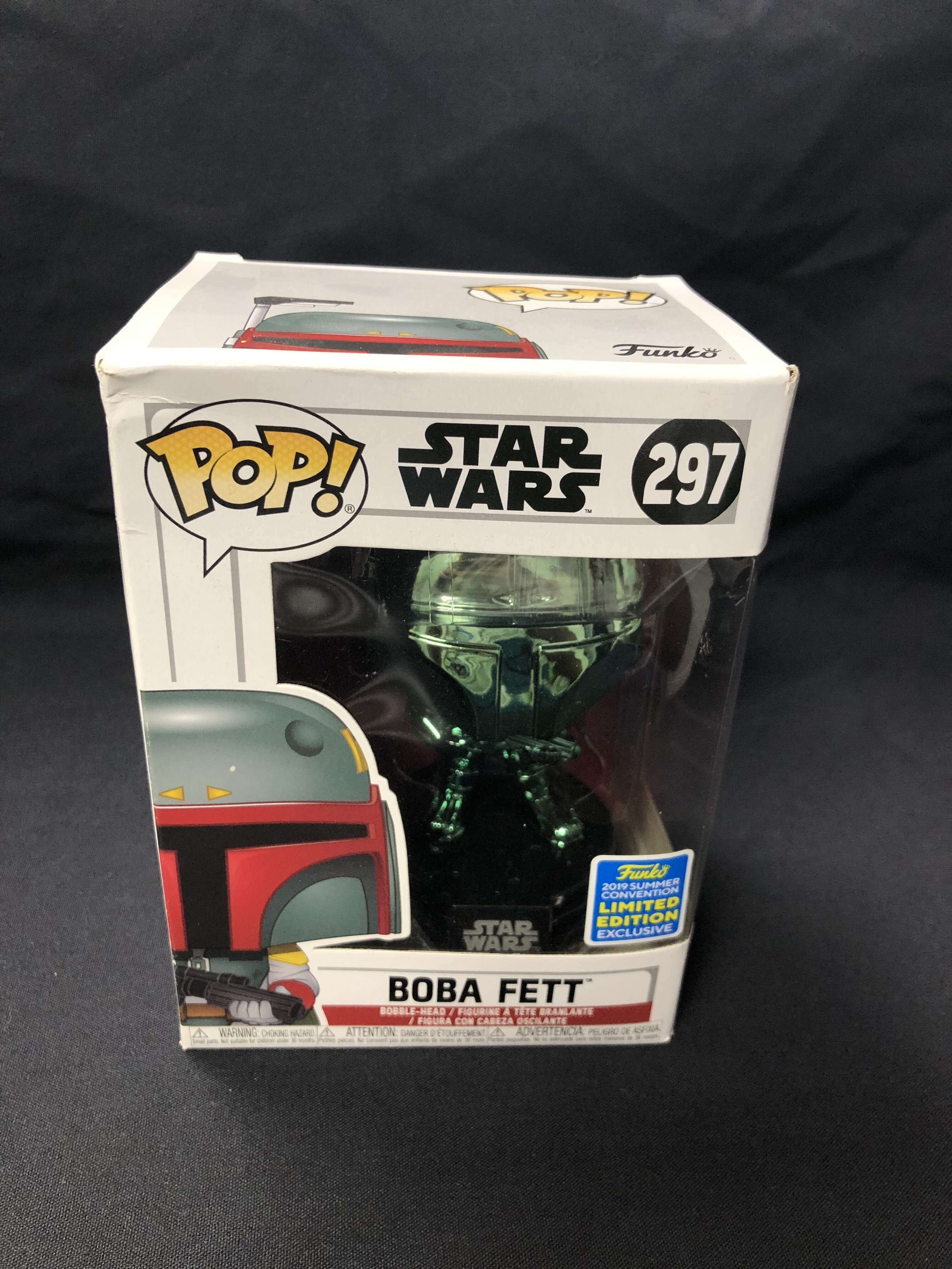Green chrome boba fett pop top