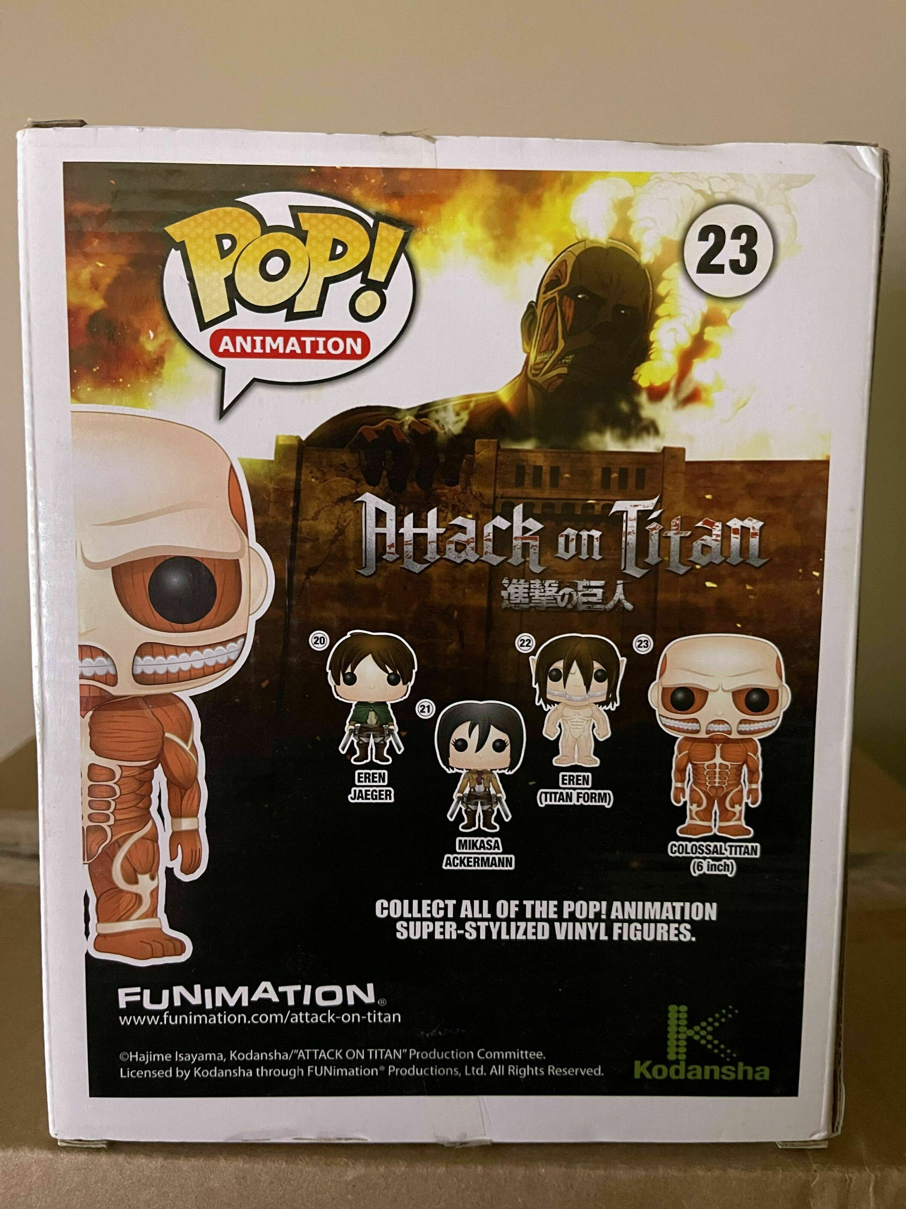 Funko pop attack on 2025 titan colossal titan