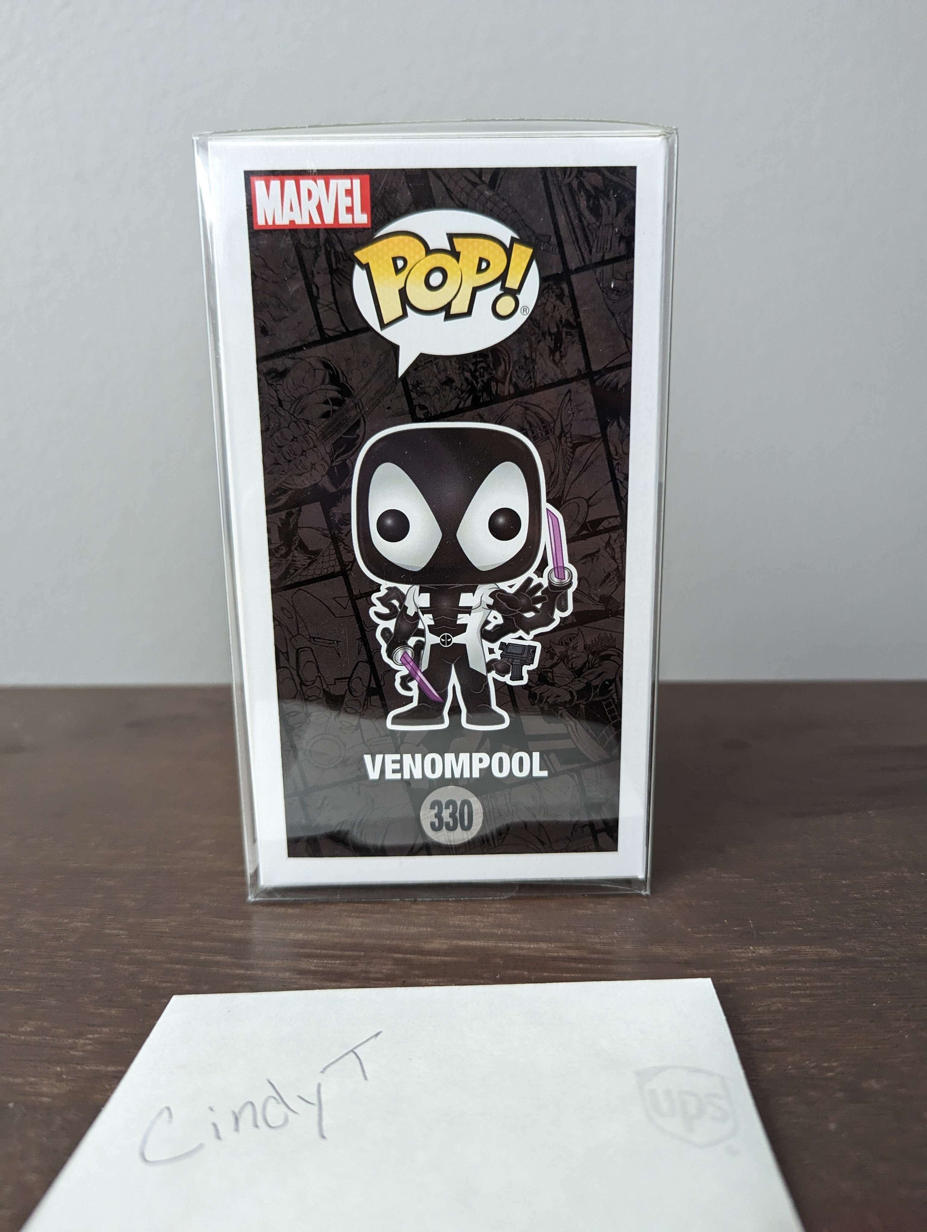 Venompool back top in black pop