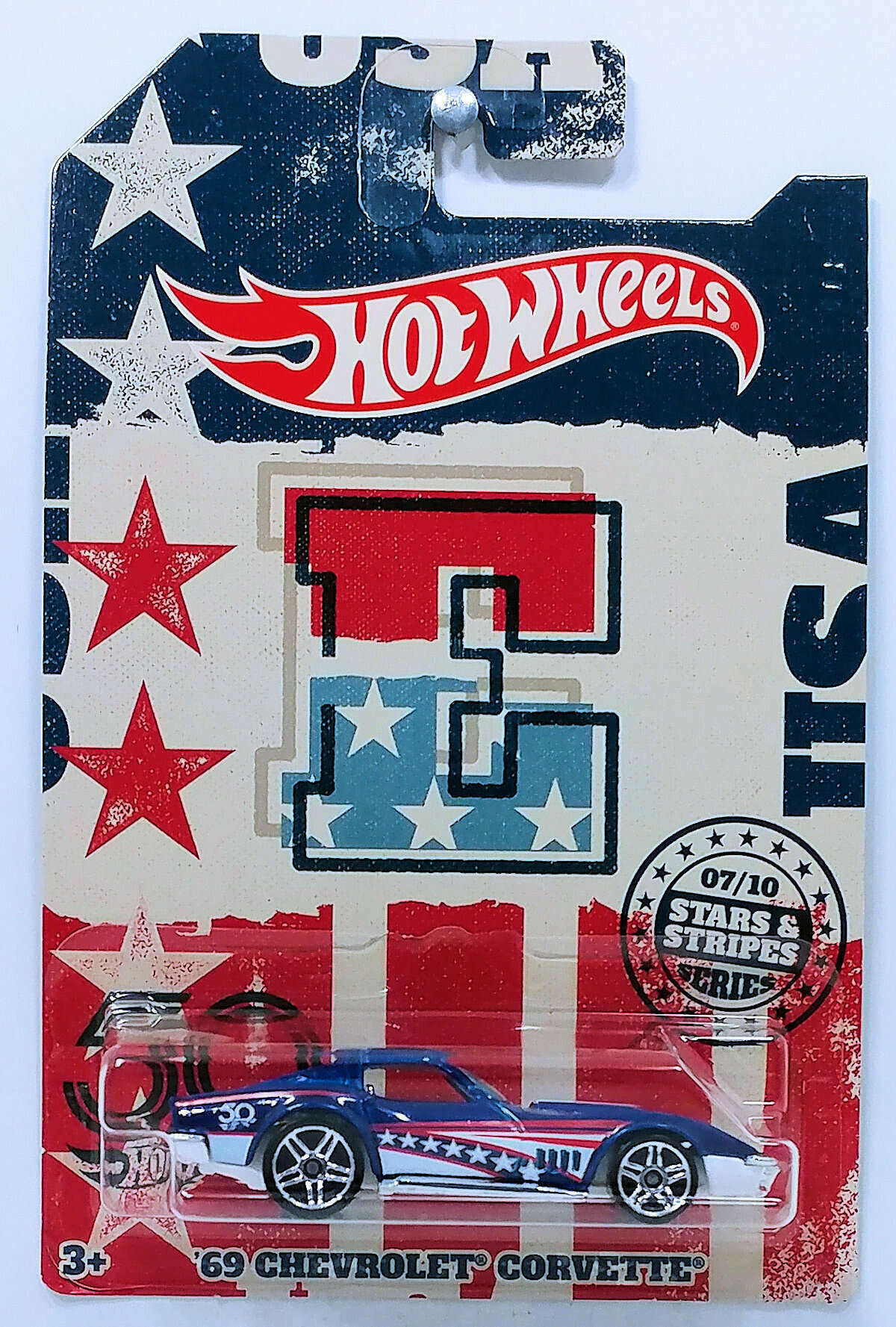 HW 69 Chevrolet Corvette RED WHITE BLUE STARS AND STRIPES Hot