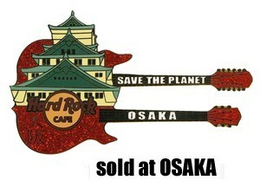 Red Doubleneck Guitar with Osaka Castle Collectibles for sale