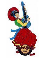 Korean Woman Playing Blue Guitar Collectibles for sale
