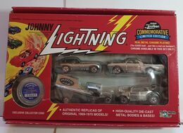 1994 Johnny Lightning Commemorative Limited Edition Set A Silver Chrome Collectibles for sale