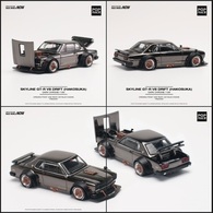Pop Race 1:64 Nissan GT-R V8 Drift HAKOSUKA Dark Chrome PR64-97 Collectibles for sale