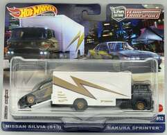 HW TEAM TRANSPORT Nissan Silvia (S13) / Sakura Sprinter. CHARCOAL/WHITE/GOLD #52 Collectibles for sale