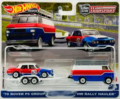 HW TEAM TRANSPORT '70 Rover P6 Group 2 - HW Rally Hauler, RED/WHITE/BLUE #55 Collectibles for sale