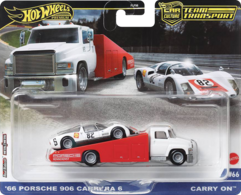 HW TEAM TRANSPORT '66 Porsche 906 Carrera 6 / Carry On, RED AND WHITE, #66 Collectibles for sale