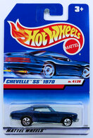 HW 1970 Chevelle SS, BLUE, PINSTRIPE OUTLINE ON HOOD, INTL SHORT CARD Collectibles for sale