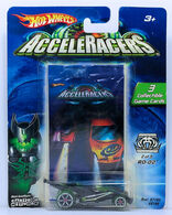 HW'S 2005 ACCELERACERS RACING DRONES RD-02  2 OF 9 G8108 Black w/ Green Window & Tires 3 Game Cards NM Collectibles for sale