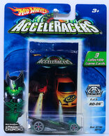 HW'S 2005 ACCELERACERS RACING DRONES RD-06 6 OF 9 G8112  Black w/ Green Window & Tires 3 Game Cards NM Collectibles for sale