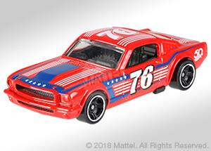 Hot Wheels Stars & Stripes '65 Mustang 2+2 Fastback 4/10 red 