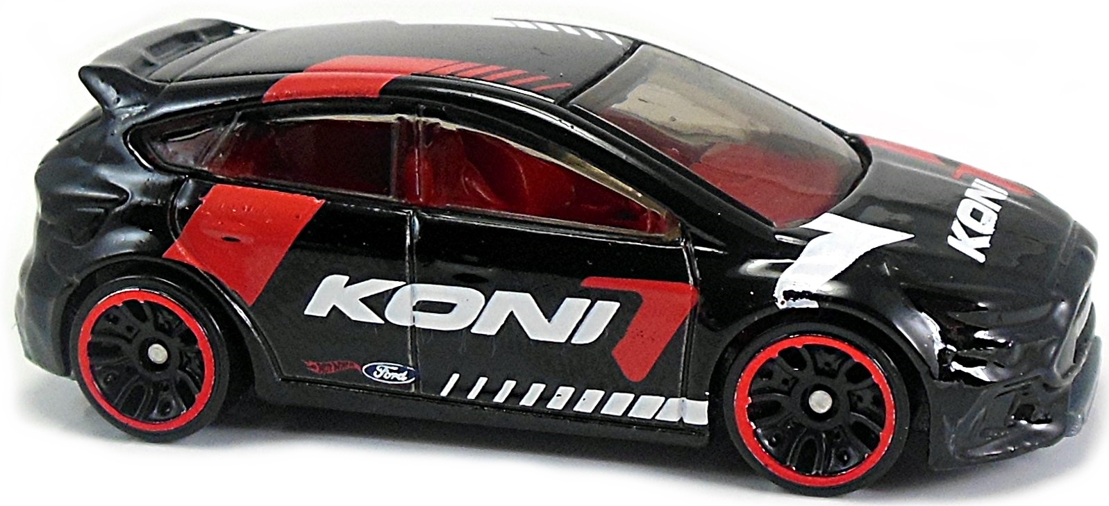 FORD FOCUS RS #176☆BLACK;white KONI;red☆Speed Graphic☆2017 i Hot Wheels case H/J 