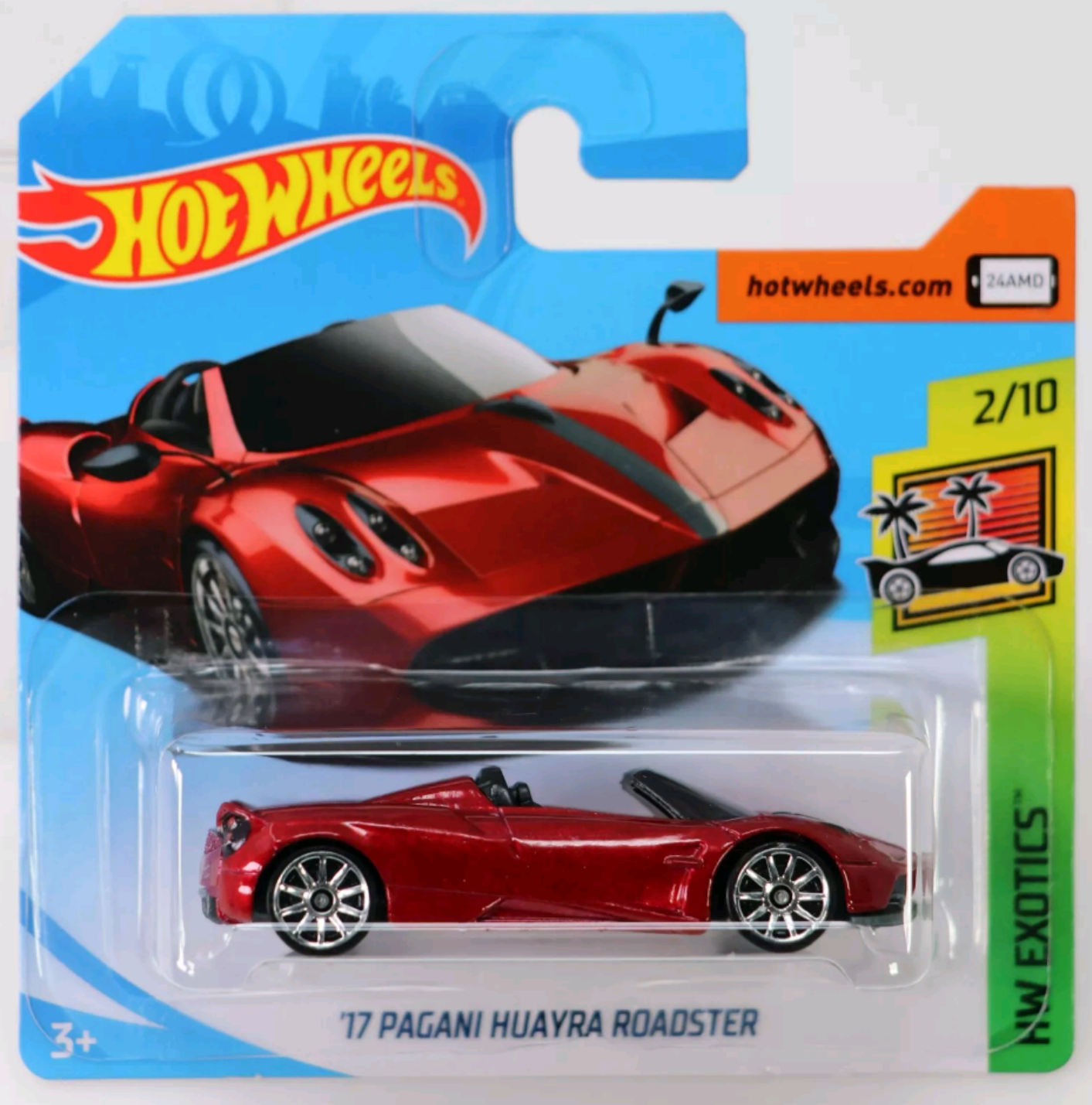 Hot Wheels 2018 #243/365 2017 PAGANI HUAYRA ROADSTER red HW Exotics 