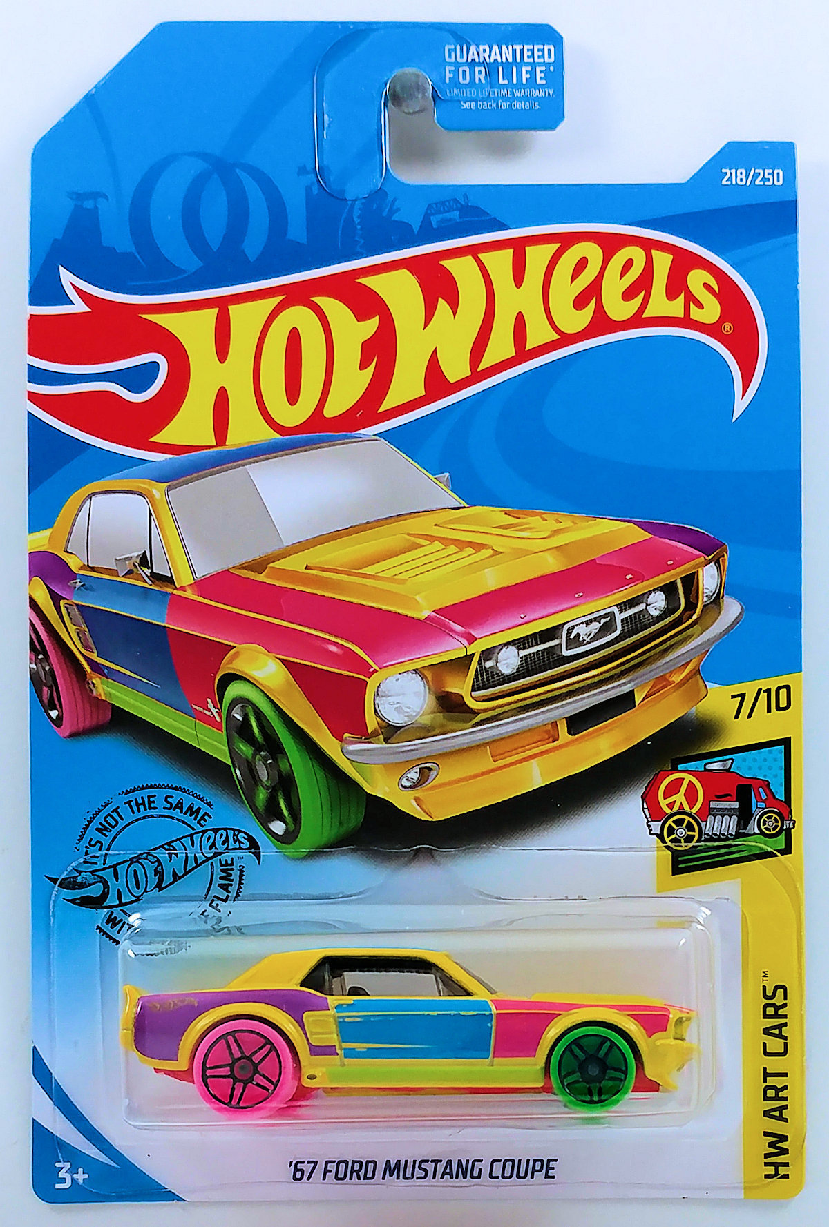 MATTEL Hot Wheels   '67 FORD MUSTANG COUPE  HW ART CARS  7/10 