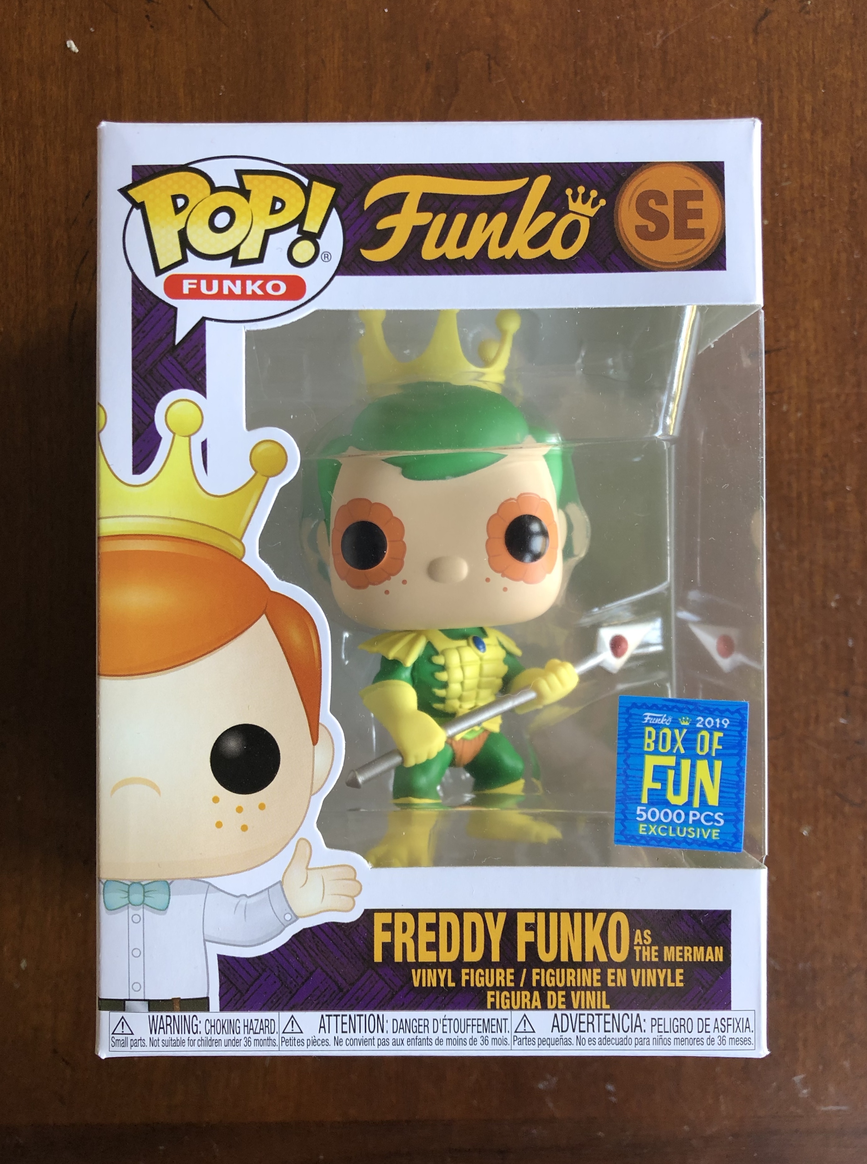 Freddy Funko as The Merman Vinyl *Damage* Box of Fun / Fundays Funko Pop 