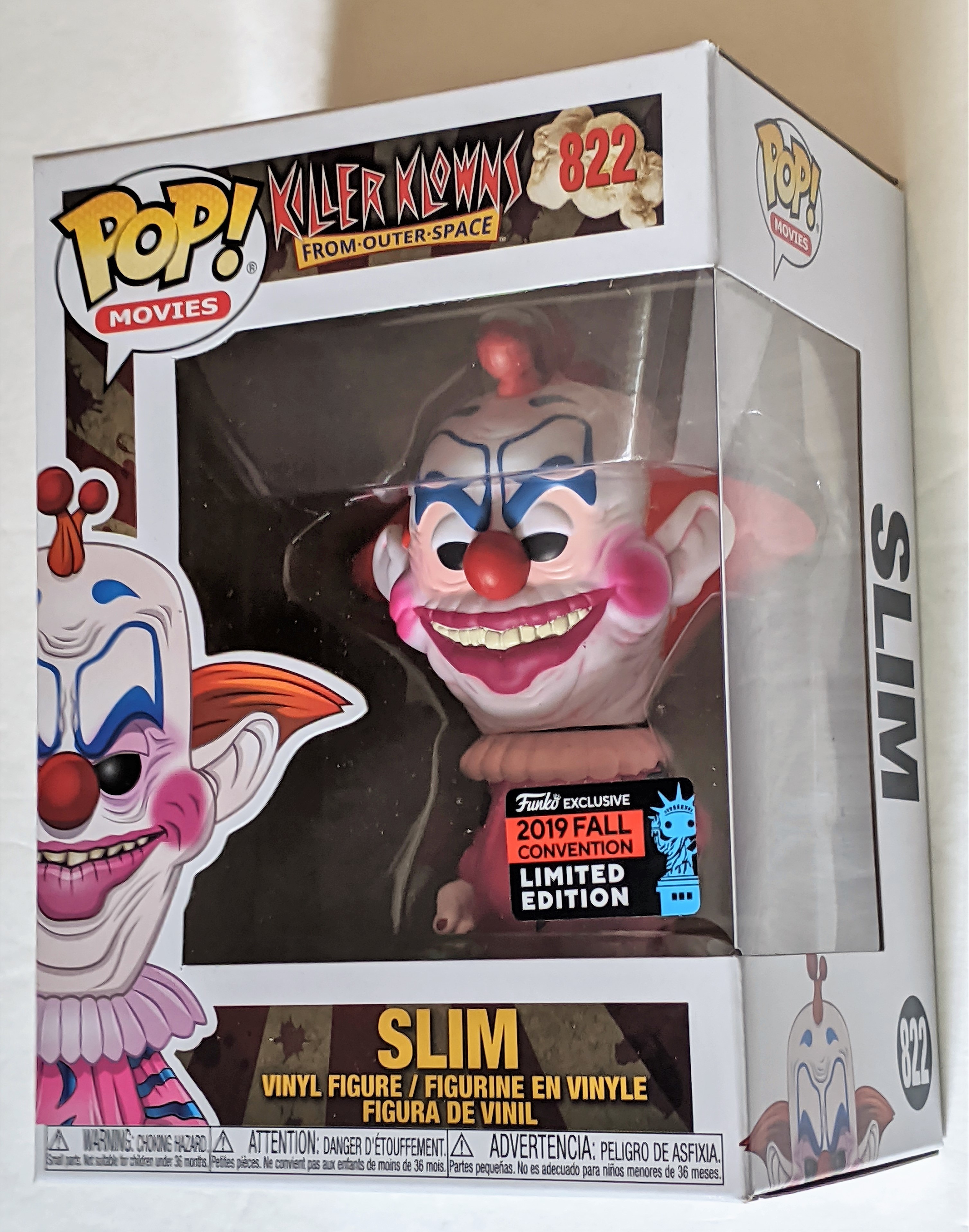 Funko Pop Slim 822 Killer Klowns Limited Edition Fall Convention 2019 