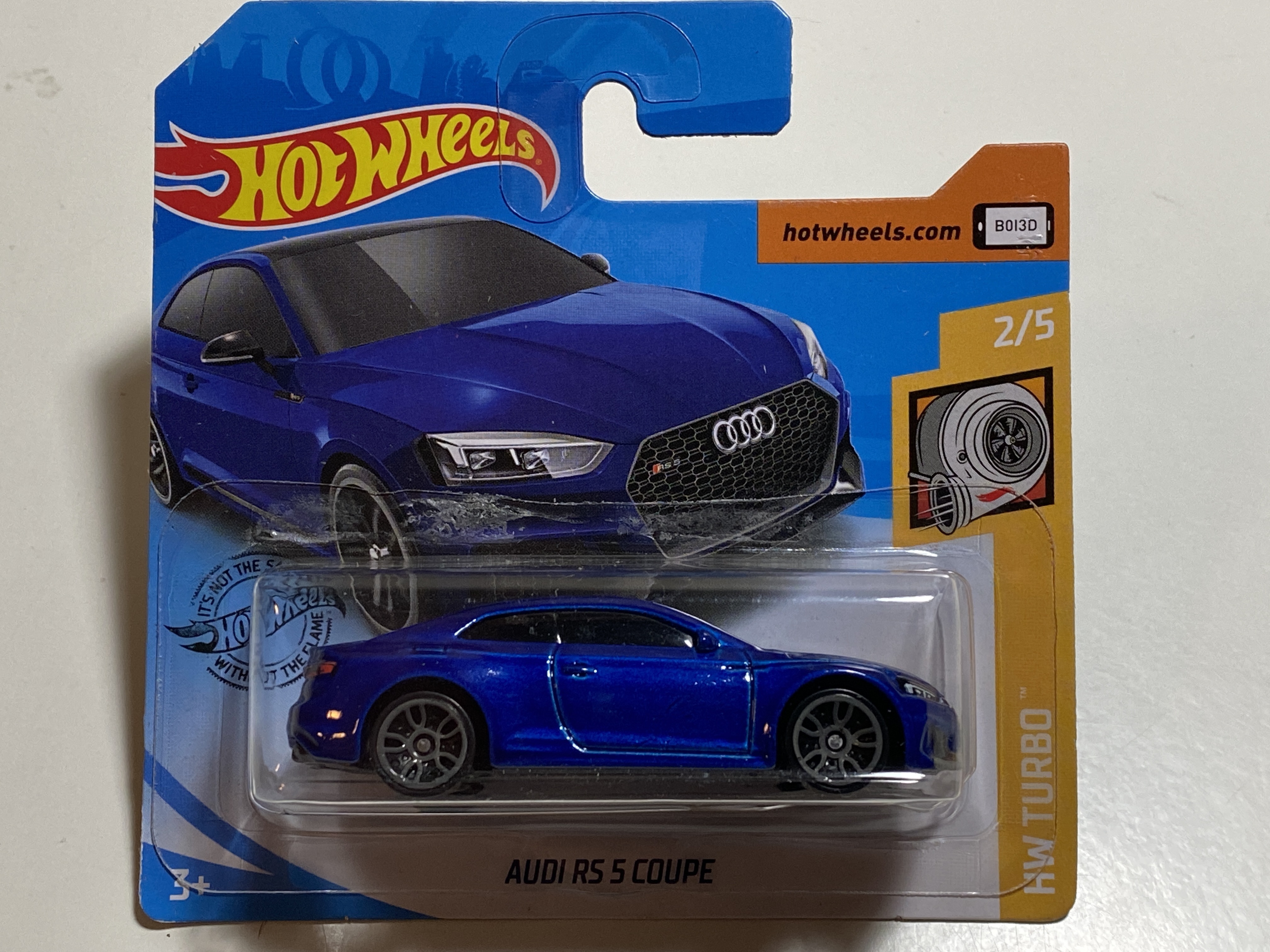 New Collectable Toy Model Car Short Card Hot Wheels 2020 Audi RS5 Coupe Blue 