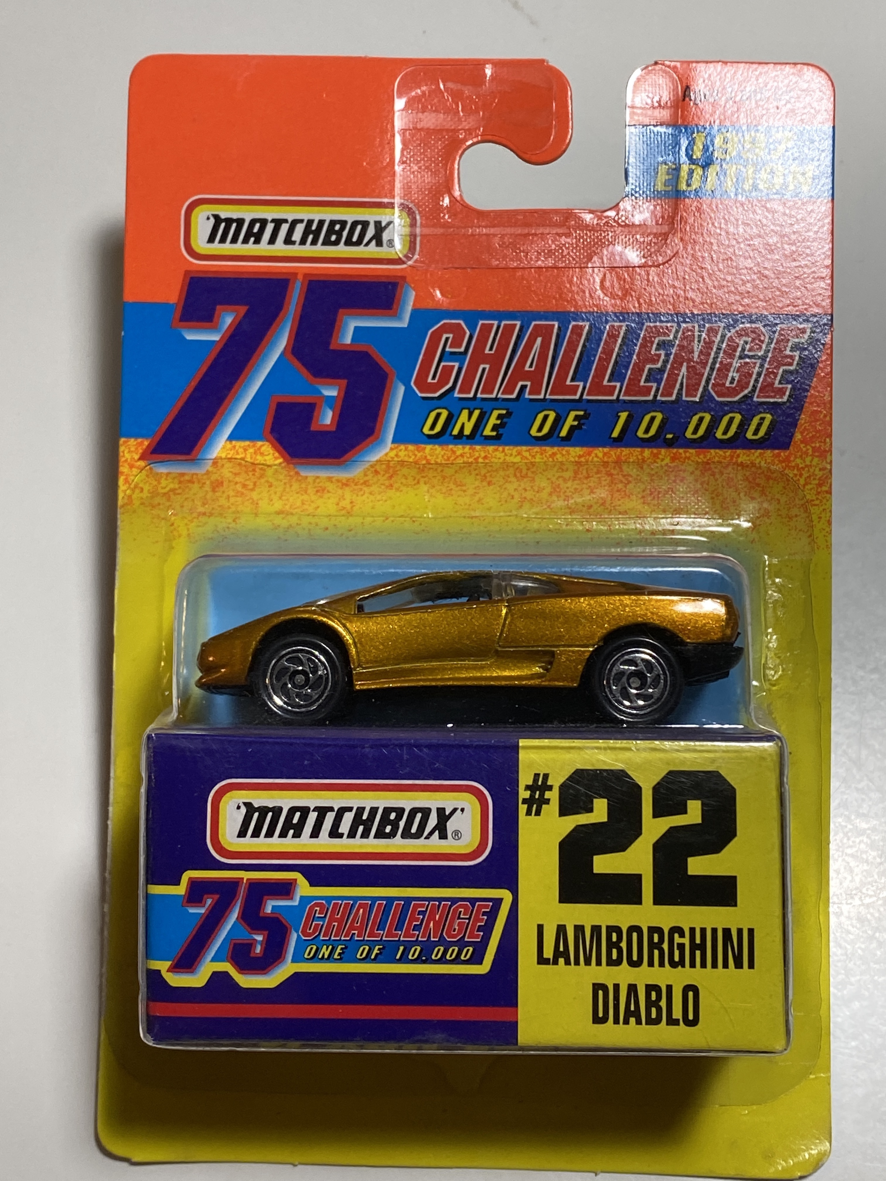 Matchbox 75 Challenge Lamborghini Diablo Gold 22 The Toy Peddler