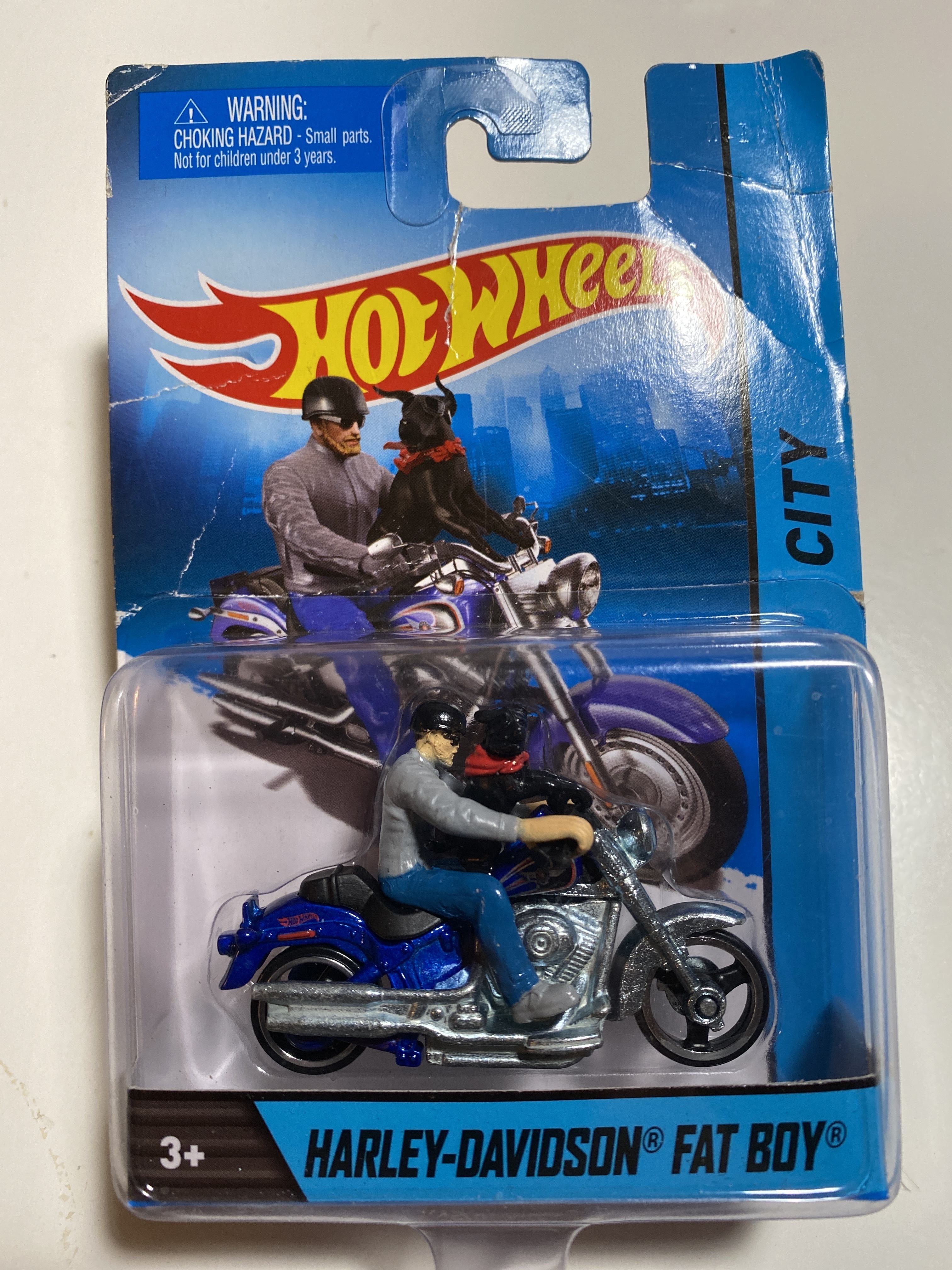 2015 Hot Wheels Black Harley Davidson Motorcycle Fat Boy Bike Custom Keychain 