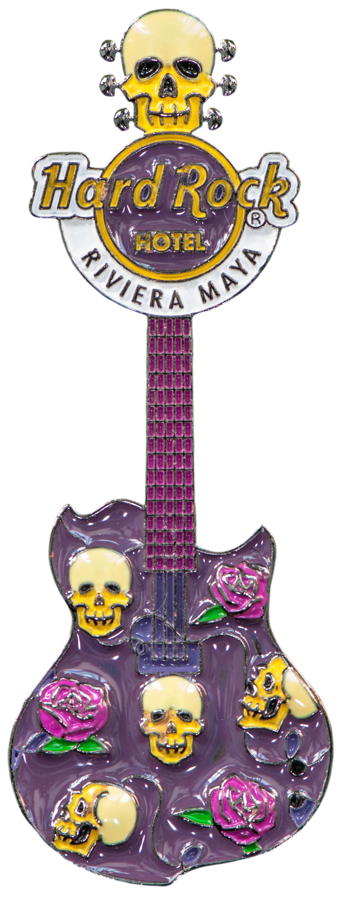 HRC Hard Rock Cafe Tijuana Valentines Day 1998 Rose Guitar Messing 