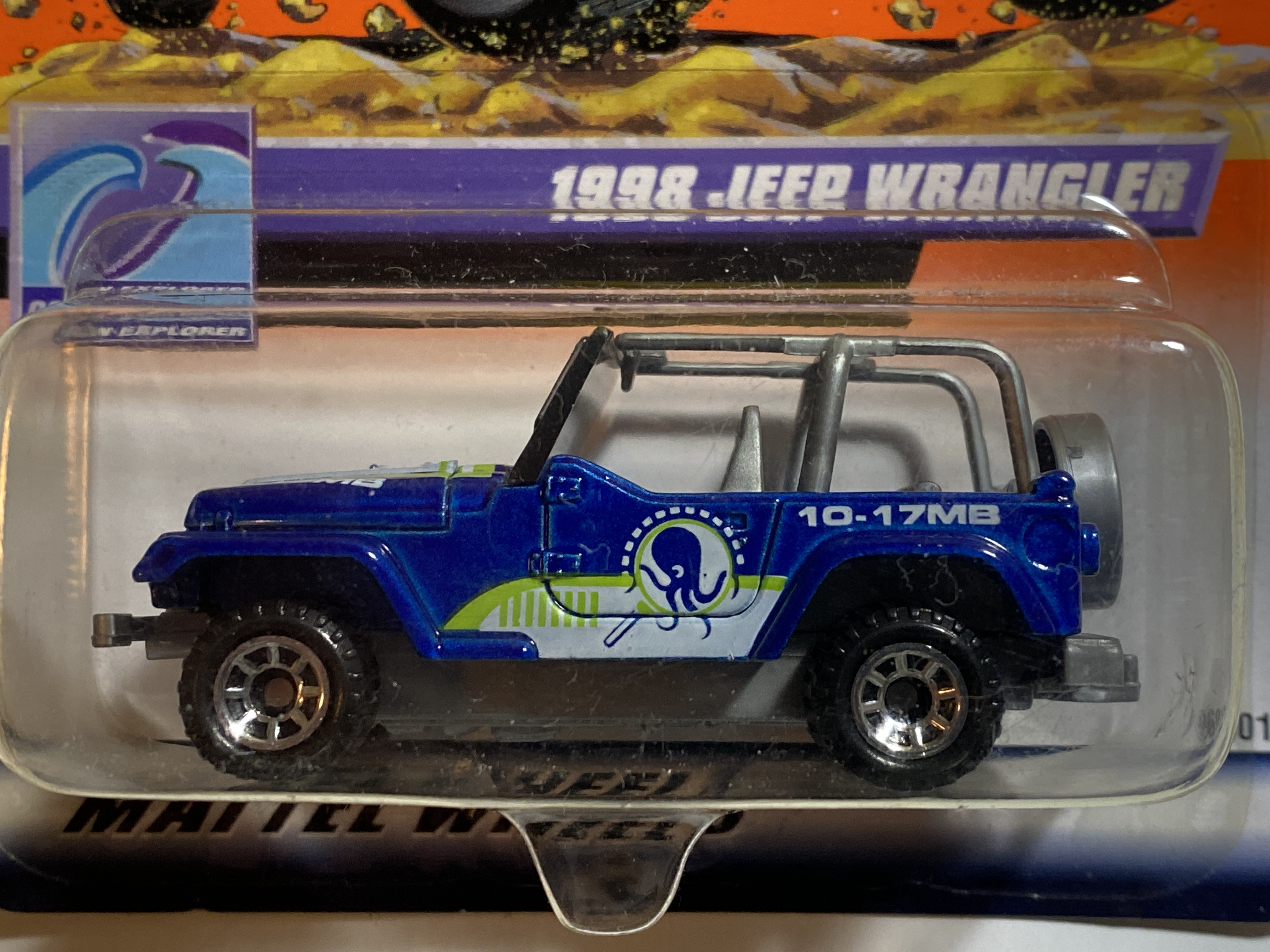 Matchbox Ocean Explorer 1998 Jeep Wrangler Blue #9 | hobbyDB