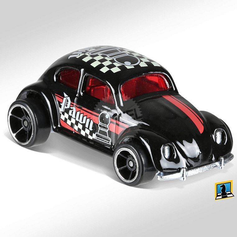Hot Wheels 2018 Checkmate Volkswagen Käfer #8/9 Schwarz Kurz Karte 