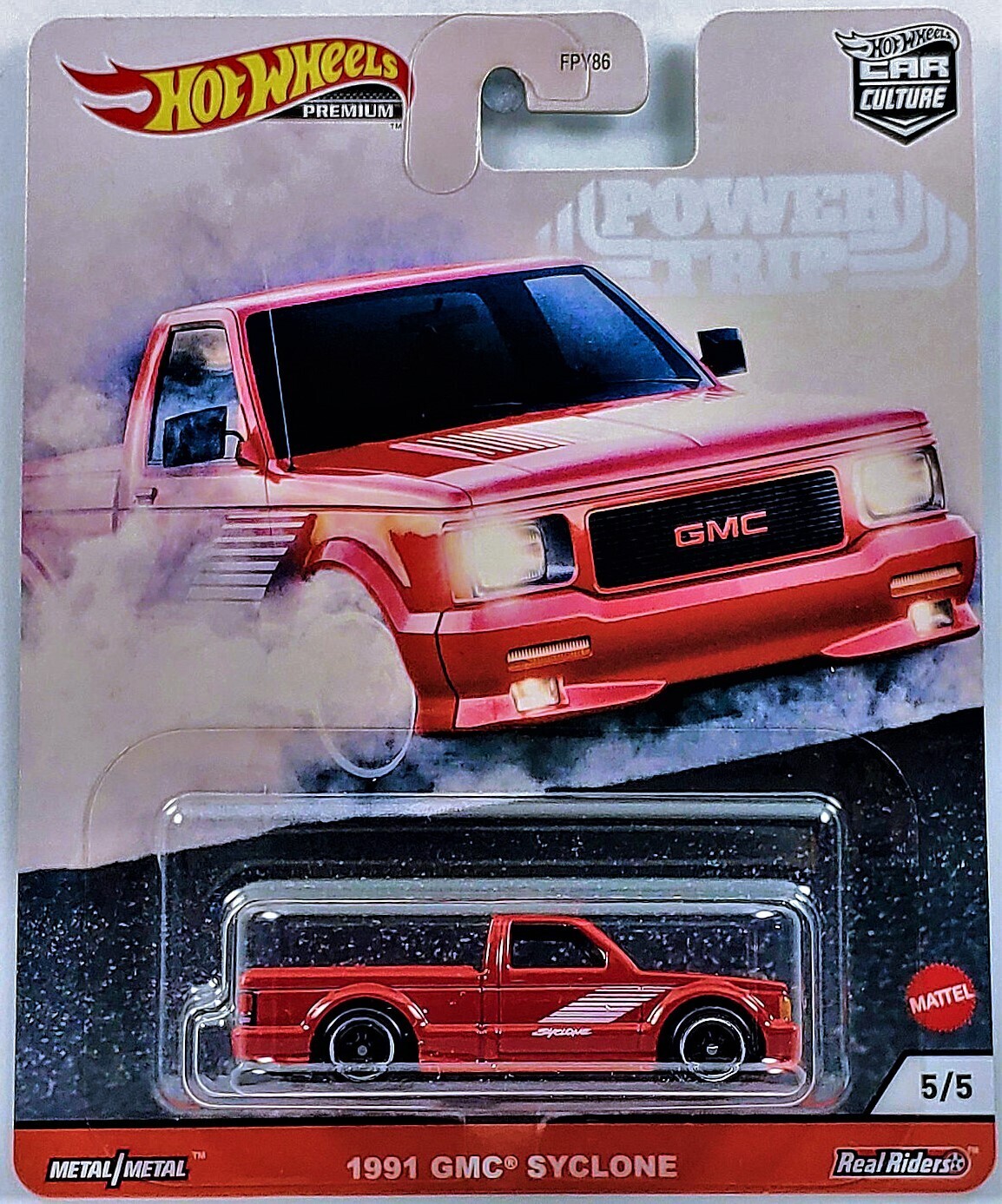 GMC Syclone Red Real Riders 2020 Hot Wheels Car Culture Power Trip 