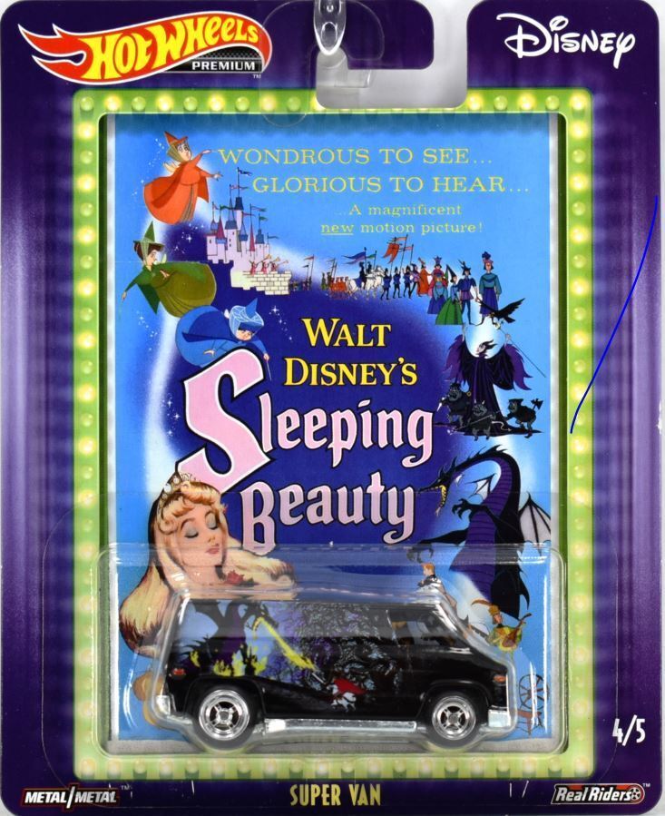Hot Wheels Premium Super Van  Disney Sleeping Beauty 4/5 