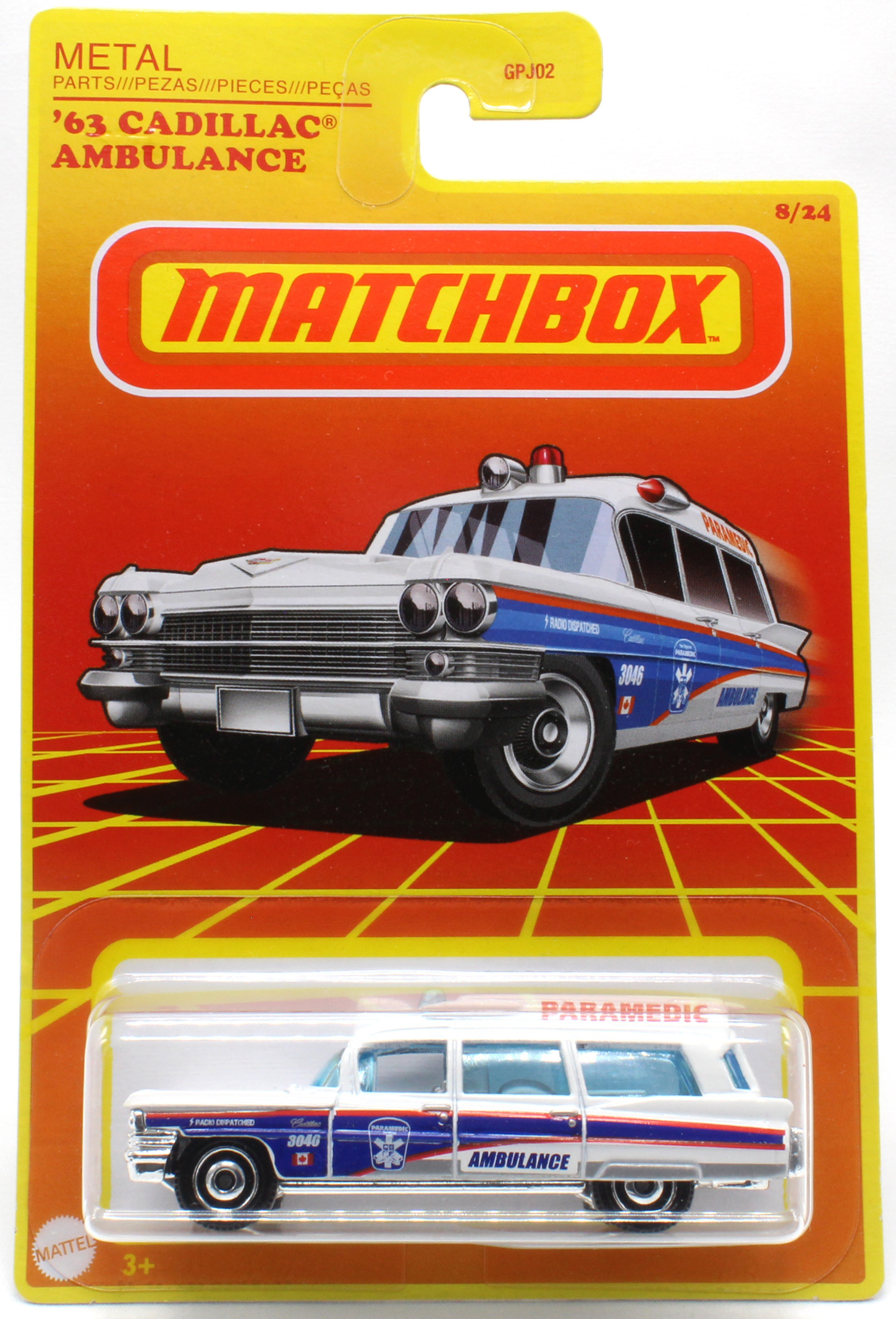 Matchbox ‘63 Cadillac Ambulance MBX ‘21 Cadillac Series 4/12 Red VHTF 2021 