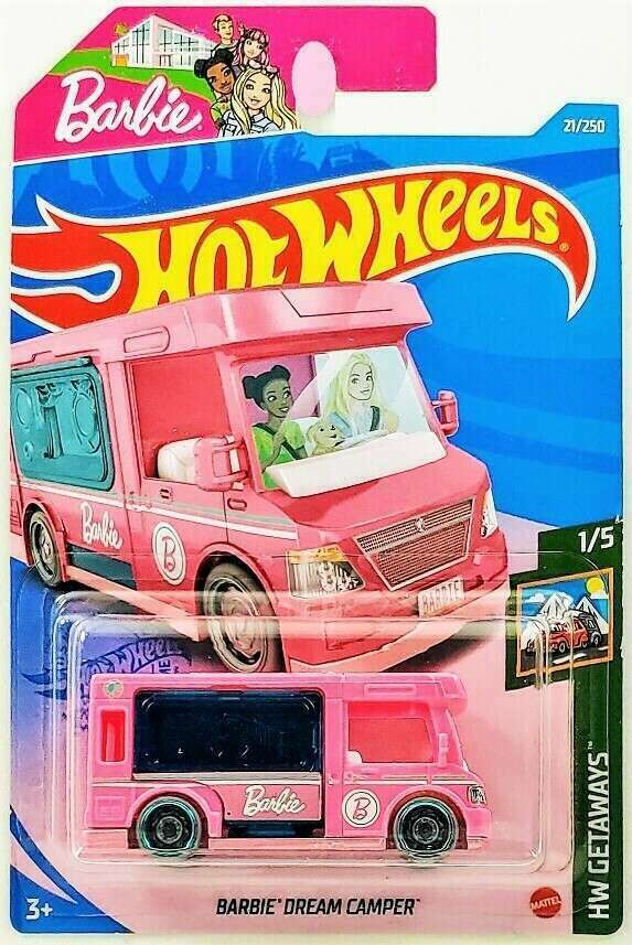 2021 Hot Wheels Barbie Dream Camper RV Pink Getaways 1/5 A Case 21/250 NEW! 