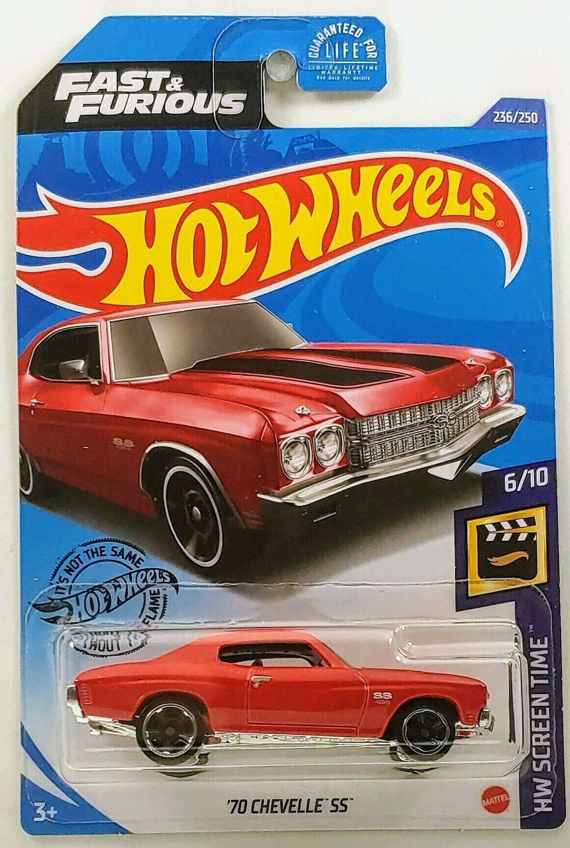 2020 Hot Wheels '70 Chevelle SS FAST AND FURIOUS #236/250 6/10 HW Screen Time