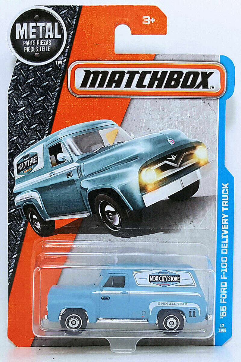 2017 Matchbox #17 MBX City Adventures '55 Ford F-100 Delivery Truck 